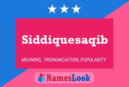 Siddiquesaqib Namensposter