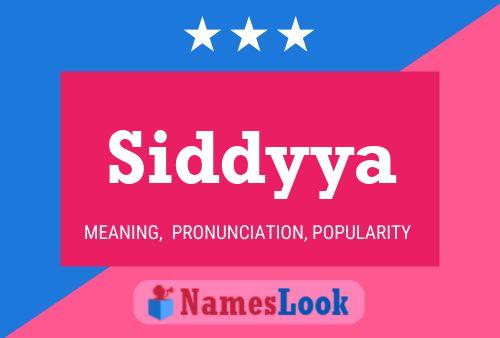 Siddyya Namensposter