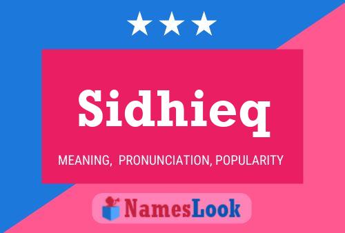 Sidhieq Namensposter