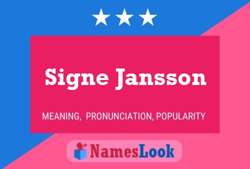 Signe Jansson Namensposter