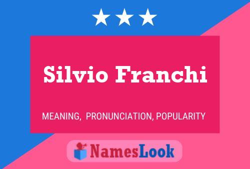 Silvio Franchi Namensposter