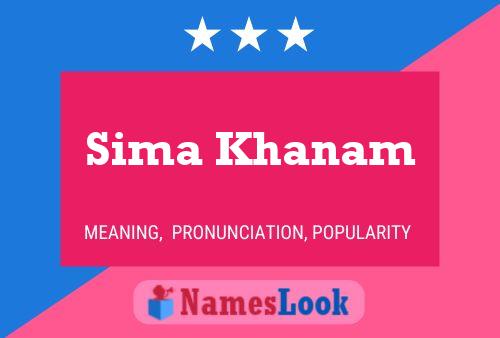 Sima Khanam Namensposter