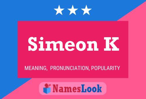 Simeon K Namensposter