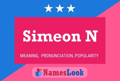 Simeon N Namensposter