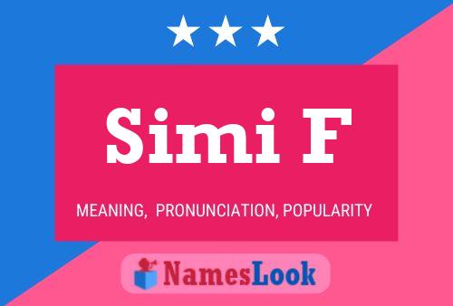 Simi F Namensposter