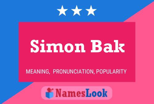 Simon Bak Namensposter