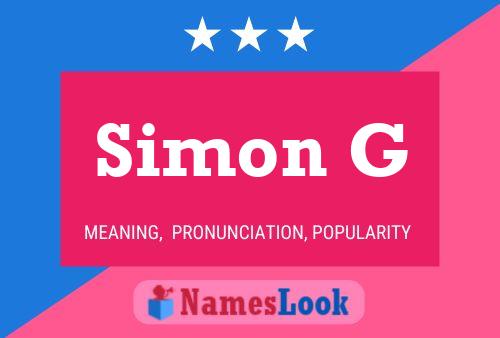 Simon G Namensposter