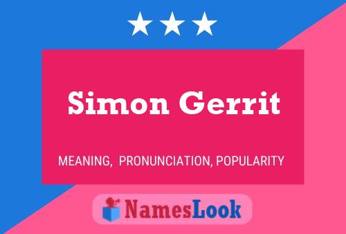 Simon Gerrit Namensposter