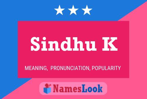 Sindhu K Namensposter