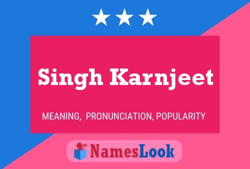 Singh Karnjeet Namensposter