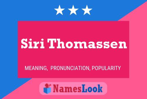 Siri Thomassen Namensposter