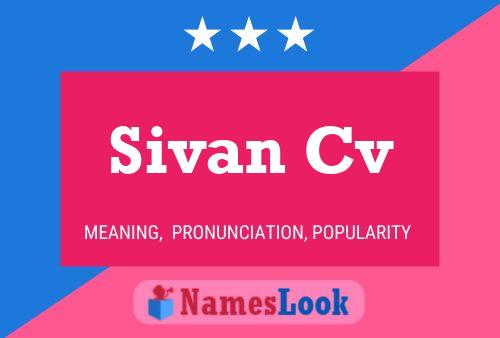 Sivan Cv Namensposter