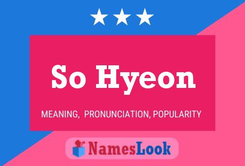 So Hyeon Namensposter