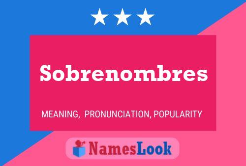 Sobrenombres Namensposter