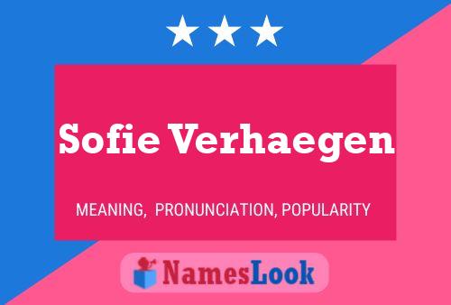 Sofie Verhaegen Namensposter