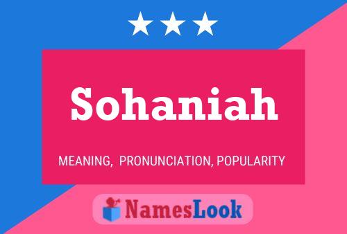 Sohaniah Namensposter