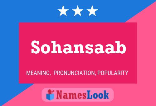 Sohansaab Namensposter