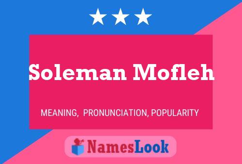 Soleman Mofleh Namensposter