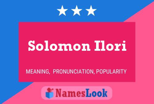 Solomon Ilori Namensposter