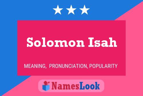 Solomon Isah Namensposter