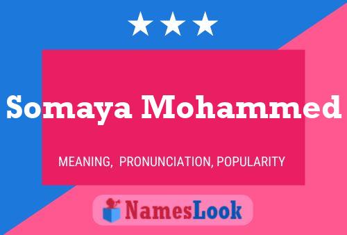 Somaya Mohammed Namensposter