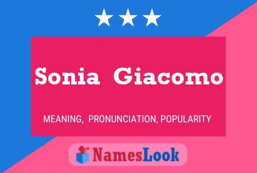 Sonia  Giacomo Namensposter