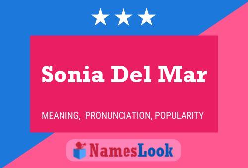 Sonia Del Mar Namensposter