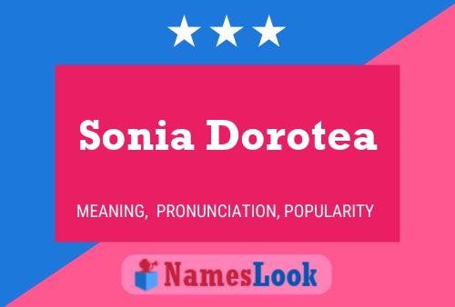 Sonia Dorotea Namensposter