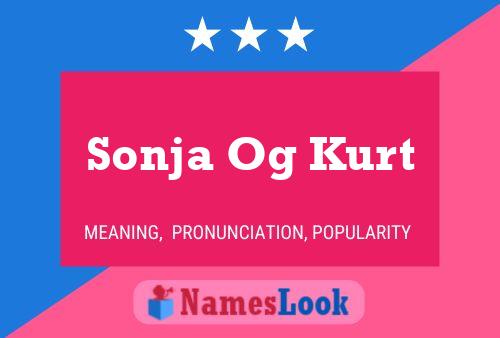 Sonja Og Kurt Namensposter