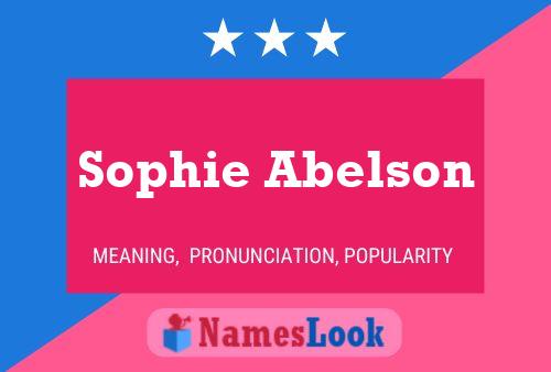 Sophie Abelson Namensposter