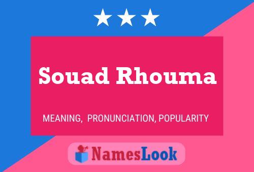 Souad Rhouma Namensposter