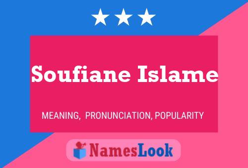 Soufiane Islame Namensposter