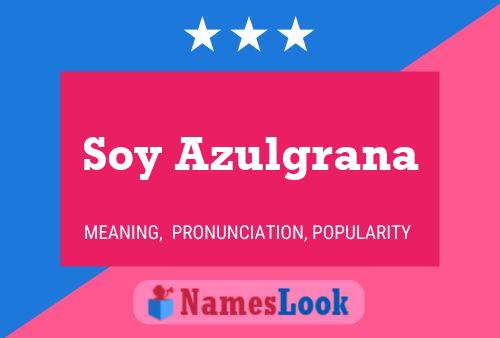 Soy Azulgrana Namensposter