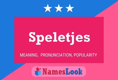 Speletjes Namensposter