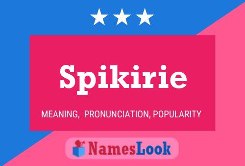 Spikirie Namensposter