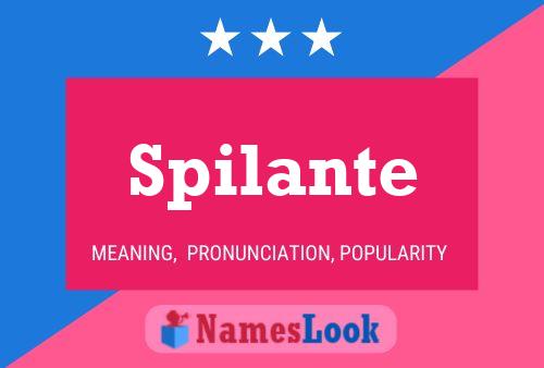 Spilante Namensposter