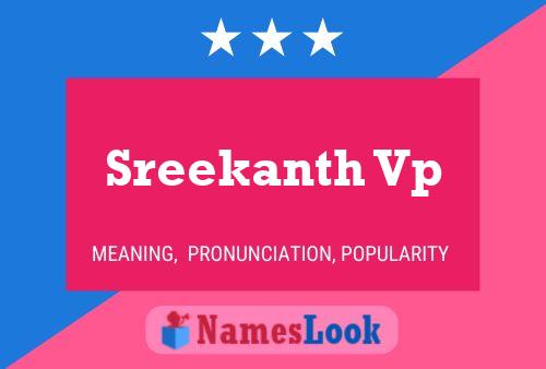 Sreekanth Vp Namensposter