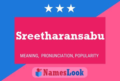 Sreetharansabu Namensposter