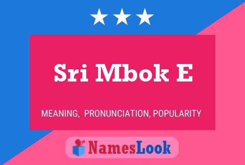 Sri Mbok E Namensposter