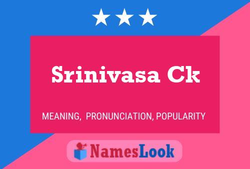 Srinivasa Ck Namensposter