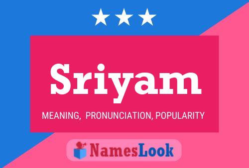 Sriyam Namensposter