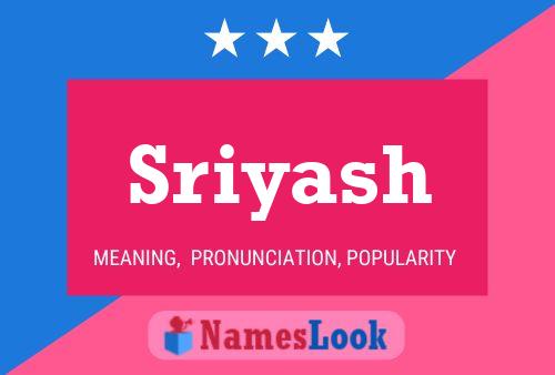 Sriyash Namensposter