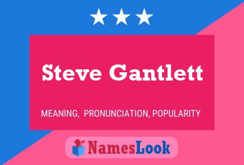 Steve Gantlett Namensposter