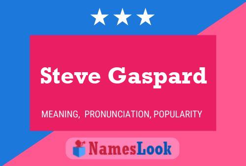 Steve Gaspard Namensposter