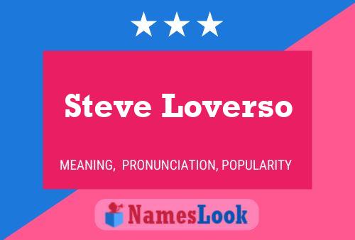 Steve Loverso Namensposter