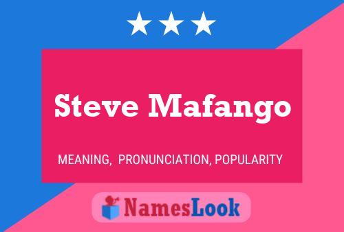 Steve Mafango Namensposter