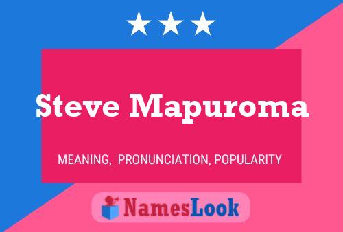 Steve Mapuroma Namensposter