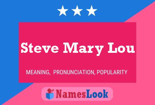 Steve Mary Lou Namensposter