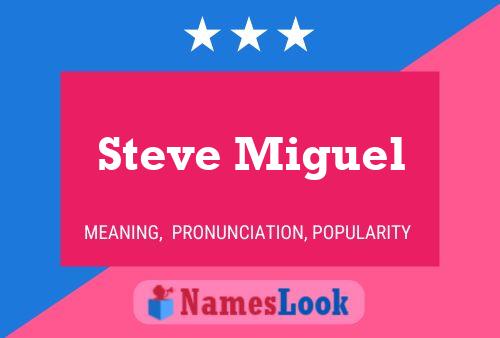 Steve Miguel Namensposter