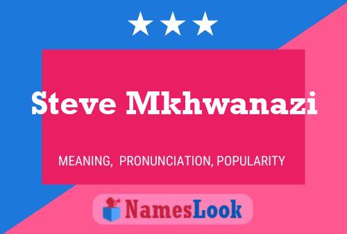 Steve Mkhwanazi Namensposter